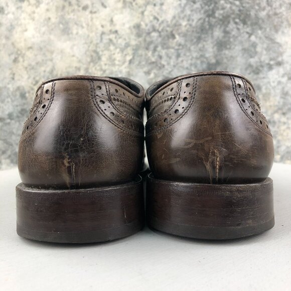 Doucal\'s Men\'s Size 43 Brown Leather Lace-Up Wingtip Brogue Dress Shoes ITALY main image 9